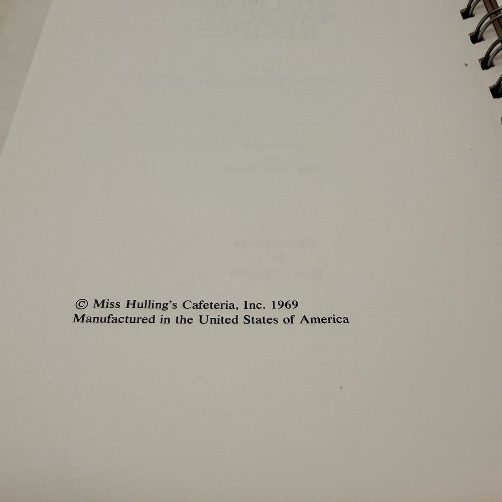 Miss Hulling's Favorite Recipes Florence Hulling 1969 Cookbook St. Louis - Picture 2 of 12